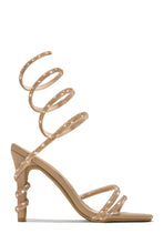 Load image into Gallery viewer, Nude Embellished Heels
