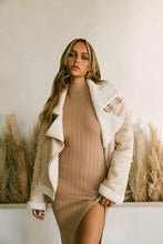 Load image into Gallery viewer, Dominique Long Sleeve Knit Midi Dress - Nude
