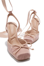 Load image into Gallery viewer, Alahna Ballet Lace Up Heels - Blush
