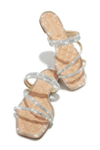 Load image into Gallery viewer, Silver and Nude Embellished Sandals
