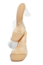 Load image into Gallery viewer, Vivian Clear Strap Mule Heels - Nude
