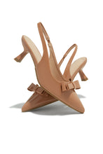Load image into Gallery viewer, Alayna Mid Heel Slingback Pumps - Nude
