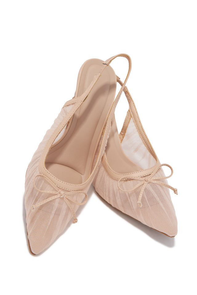 Load image into Gallery viewer, Daphne Slingback Mid Heel Pumps - Nude
