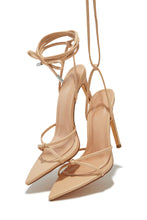 Load image into Gallery viewer, Nude Open Toe High Heels
