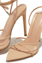 Load image into Gallery viewer, Nude Lace Up Single Sole Heels
