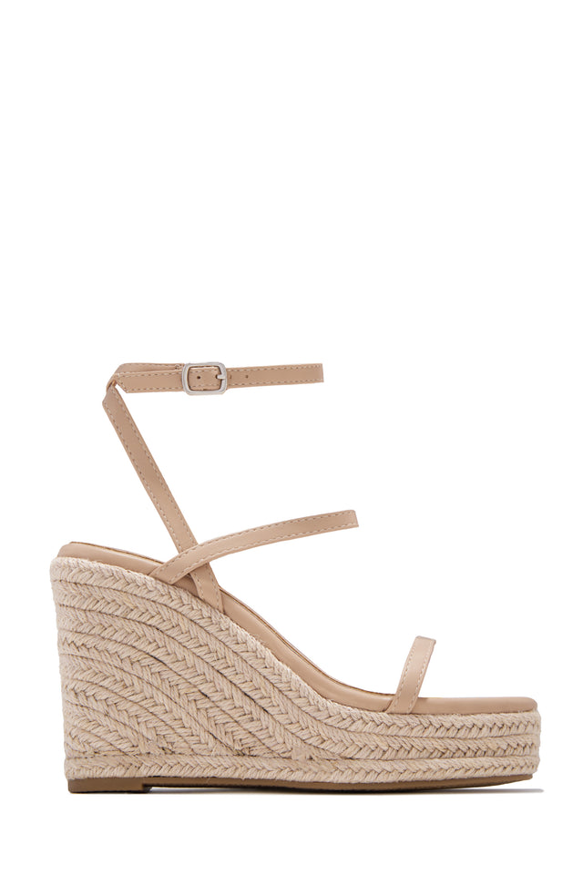 Load image into Gallery viewer, Ocean Shore Espadrille Platform Wedges - Nude
