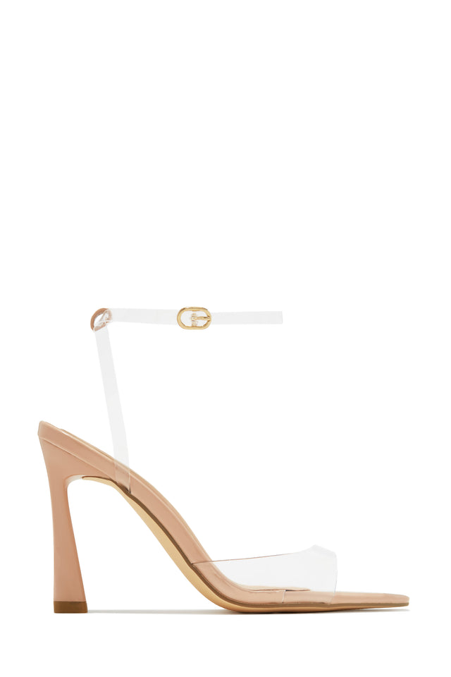 Load image into Gallery viewer, Nude and Clear High Heel

