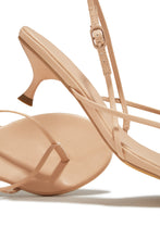 Load image into Gallery viewer, Elodie Slingback Kitten Heels - Nude
