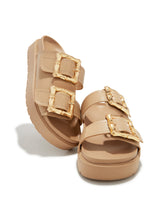 Load image into Gallery viewer, Arani Chunky Slip On Sandals - Nude
