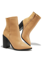 Load image into Gallery viewer, Triumph Block Heel Ankle Boots - Nude
