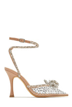 Load image into Gallery viewer, Elina Embellished Ankle Strap Pumps - Nude
