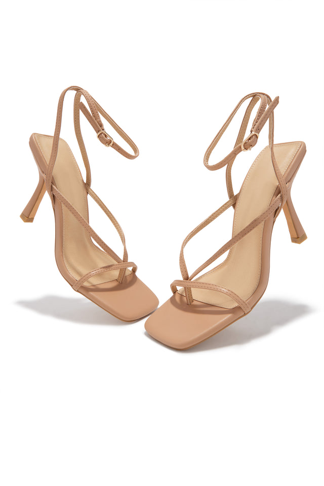 Eren Ankle Strap Heels - Nude