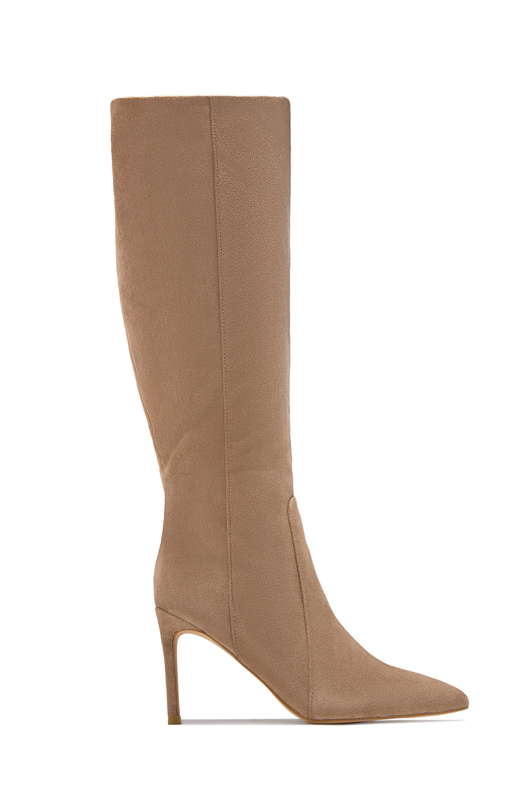 Daniella Below The Knee Heel Boots - Nude