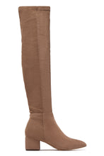 Load image into Gallery viewer, New Moon Over The Knee Block Heel Boots - Taupe
