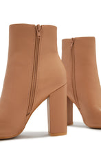 Load image into Gallery viewer, Shein Moment Block Heel Ankle Boots - Nude
