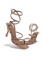 Load image into Gallery viewer, Katti Strappy Mid Heels - Nude

