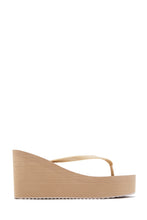 Load image into Gallery viewer, Lizzie Platform Thong Sandals - Nude
