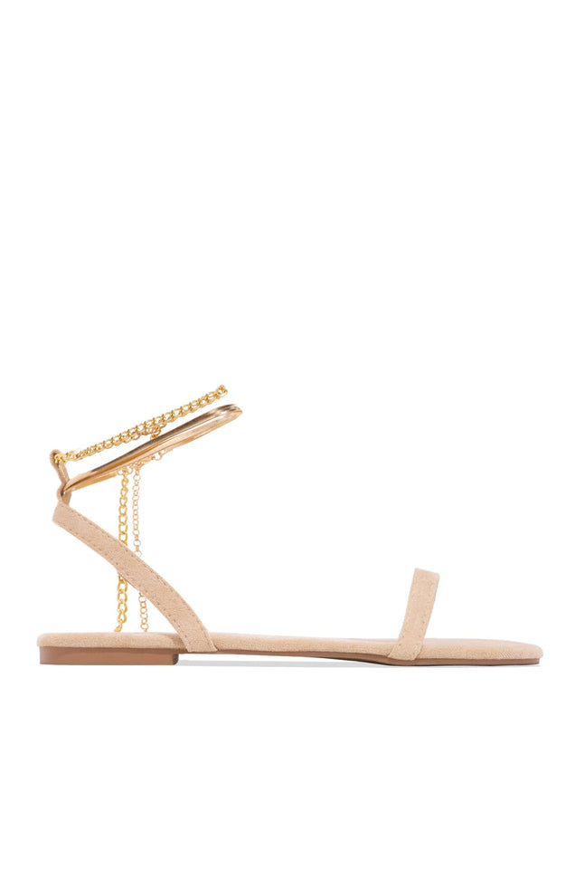 Load image into Gallery viewer, Perfect Affair Gold Chain Sandals - Nude
