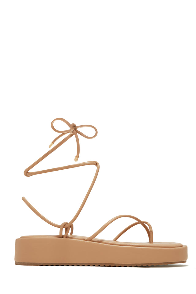 Load image into Gallery viewer, Mykonos Island Lace Up Platform Sandals - Silver
