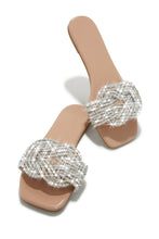 Load image into Gallery viewer, Cute Nude embellished Sandals For Vacation
