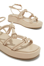Load image into Gallery viewer, Nude Platform Summer Flat Sandals
