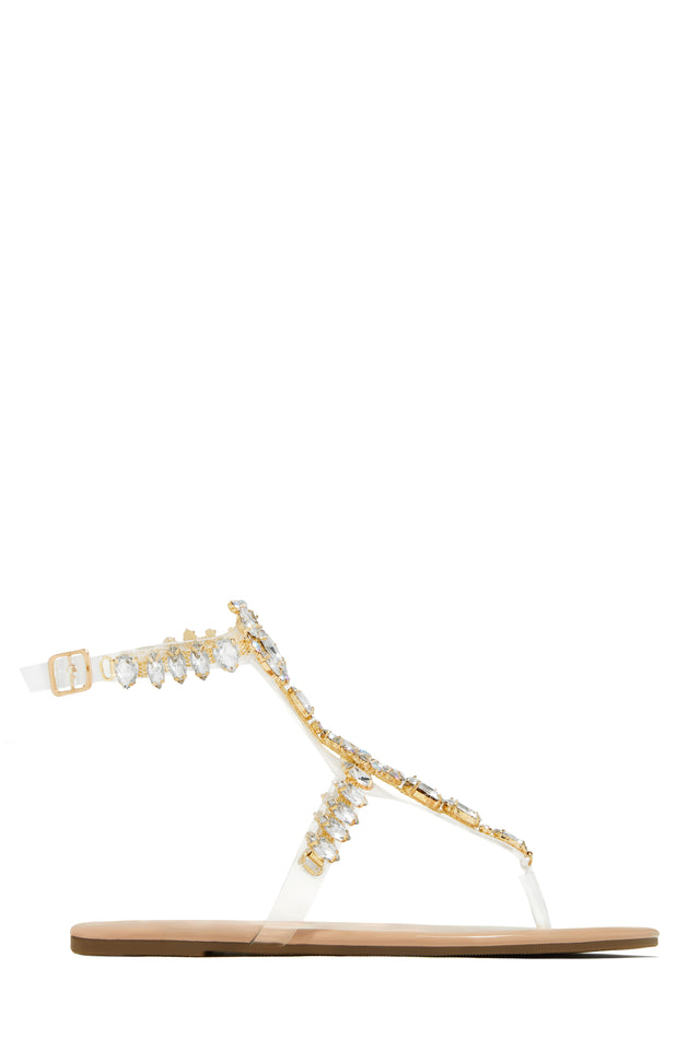 Load image into Gallery viewer, Clear Stone Sandals
