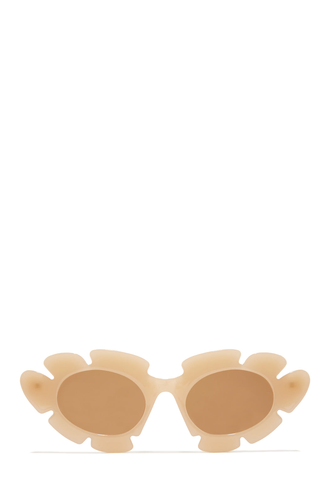 Weekend Flirt Unique Standout Frame Sunglasses - Nude