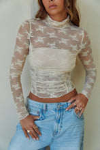 Load image into Gallery viewer, Ivory Floral Lace Top
