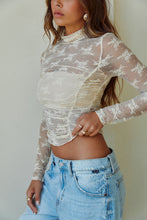 Load image into Gallery viewer, Cream Lace Long Sleeve Top

