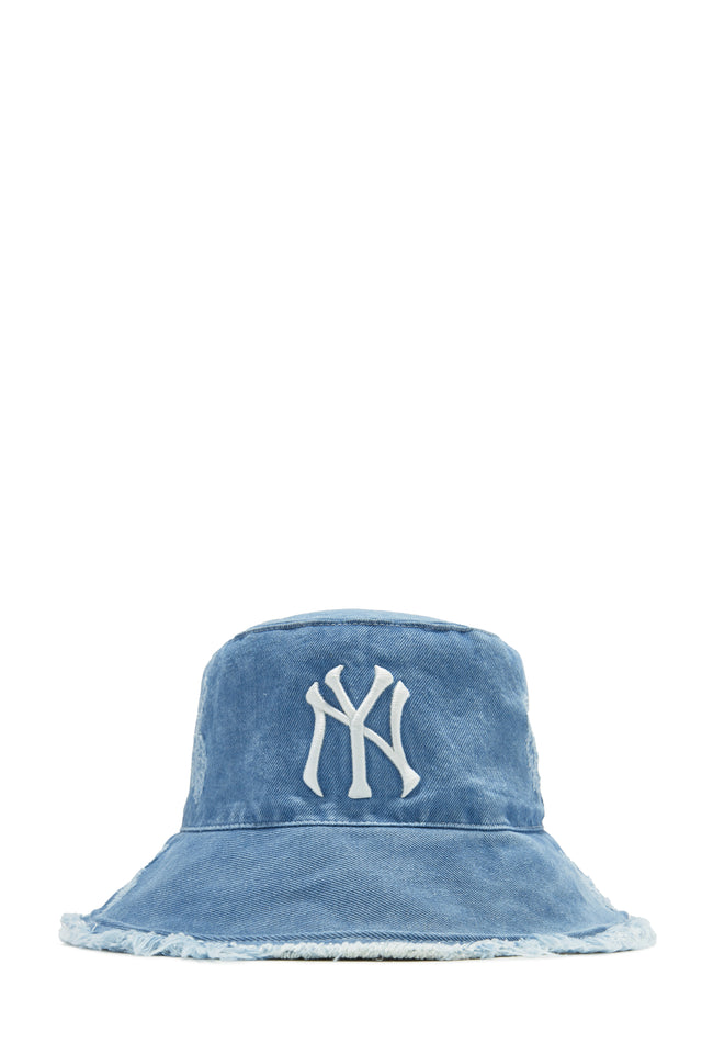 Load image into Gallery viewer, Denim Blue Wash New York Hat
