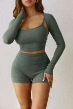 Load image into Gallery viewer, Olive Green Three Piece Set
