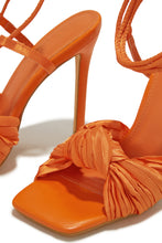 Load image into Gallery viewer, Cute Orange Open Square Toe Heel
