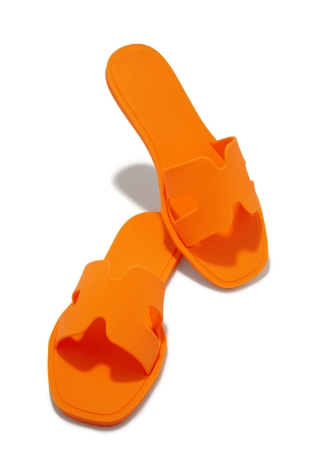 Load image into Gallery viewer, Kaylee Jelly Slip On Sandals - Orange
