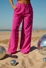 Load image into Gallery viewer, Bright Pink High Waist Wide Leg Trouser
