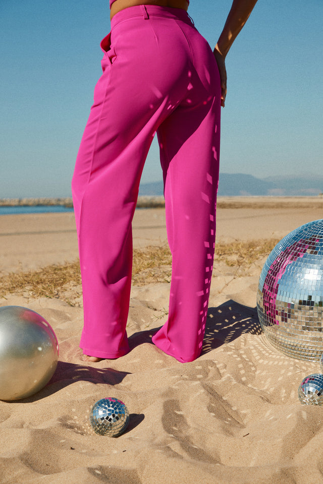 Load image into Gallery viewer, Bright Pink Holiday Trouser Pant
