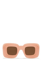 Load image into Gallery viewer, Peach Square Sunglasses
