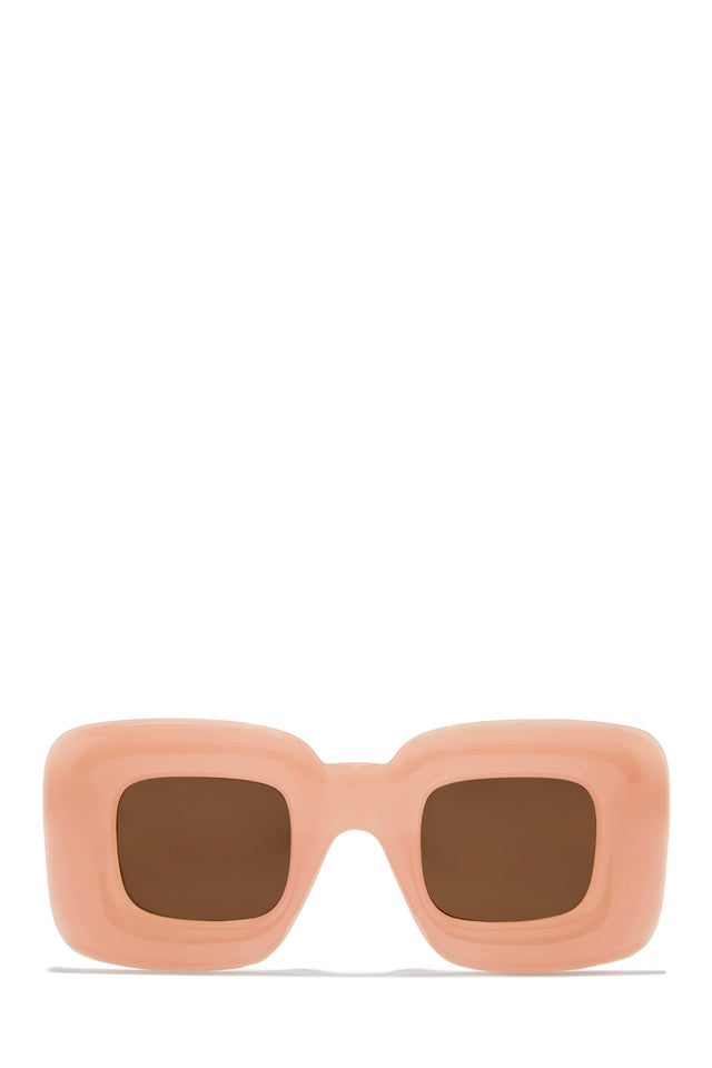 Load image into Gallery viewer, Peach Square Sunglasses
