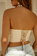 Load image into Gallery viewer, Ivory Corset Lattice Closure Back
