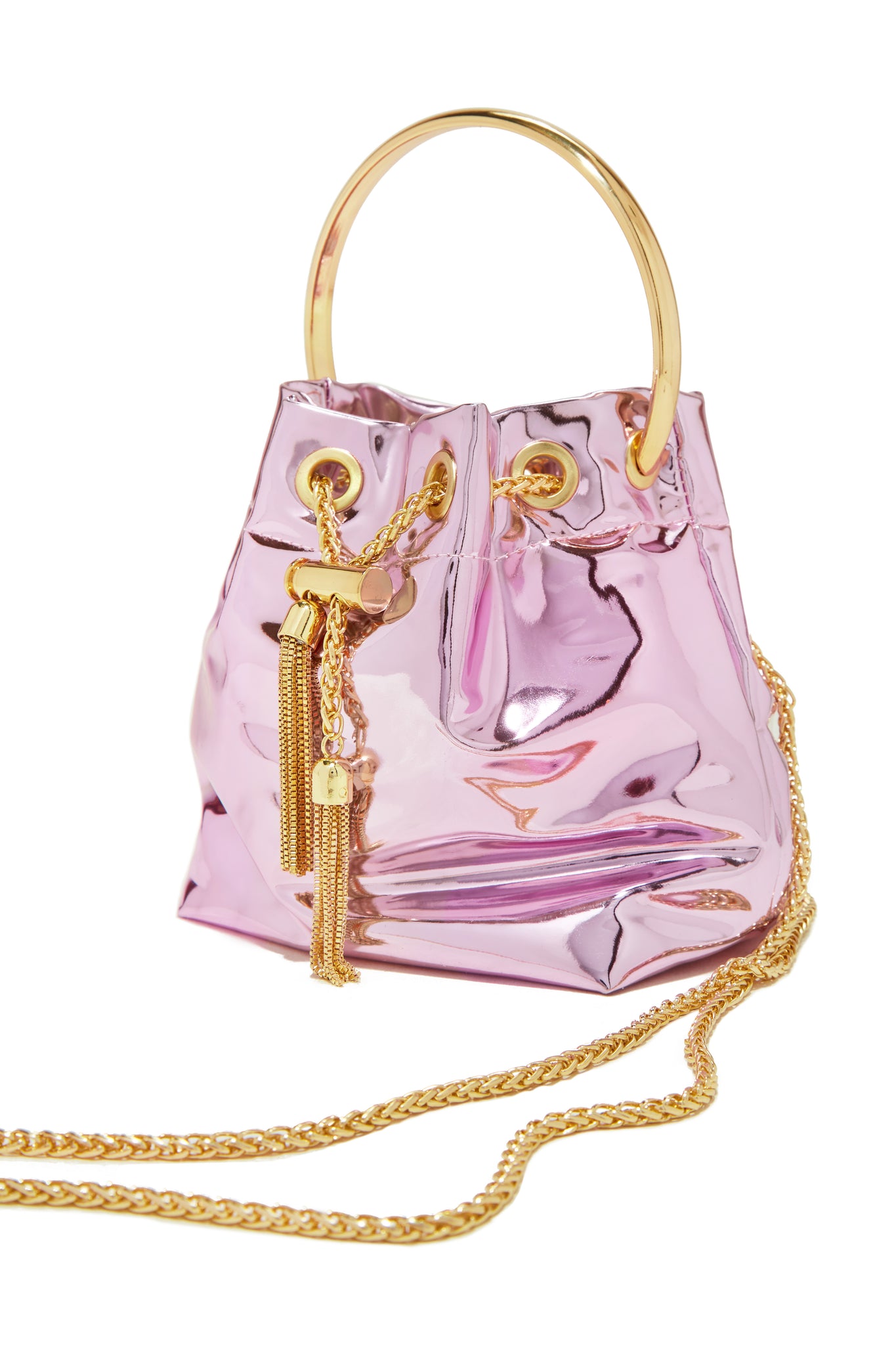 Miss Lola  Concert Ready Pink Metallic Handbag – MISS LOLA