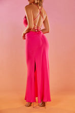 Load image into Gallery viewer, Hot pink Open Back Maxi Dress
