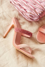 Load image into Gallery viewer, Pink Single Sole Rhinestone Heels
