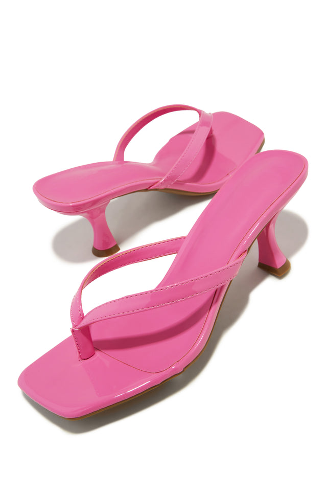 Load image into Gallery viewer, Pink Slip On Mule Heels
