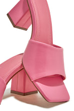 Load image into Gallery viewer, Valentine Block Heel Mules - Pink
