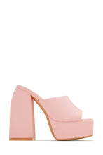 Load image into Gallery viewer, Pink Chunky Heel Mules
