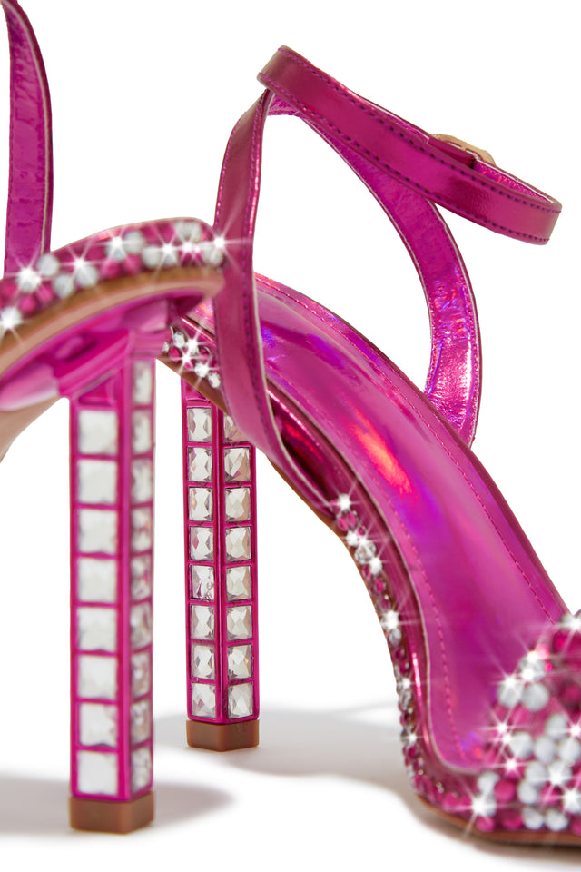 Load image into Gallery viewer, Reign Embellished Single Sole Heels - Pink

