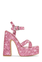 Load image into Gallery viewer, Barbie Pink Glittery Platform 
