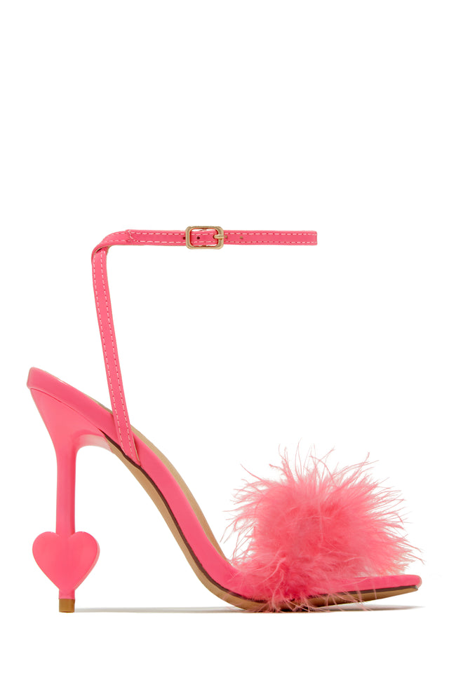 Load image into Gallery viewer, Pink Single Sole Faux Fur High Heels
