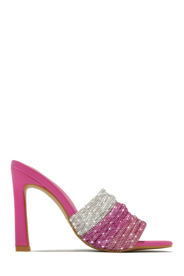 Load image into Gallery viewer, Feeling Myself Embellished High Heel Mules - Pink
