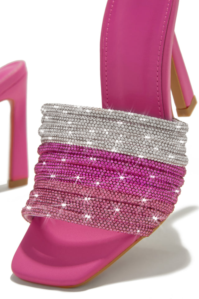 Load image into Gallery viewer, Feeling Myself Embellished High Heel Mules - Pink
