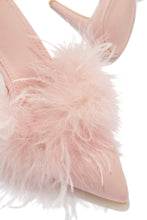 Load image into Gallery viewer, Pink Single Sole Faux Fur Pump Heels
